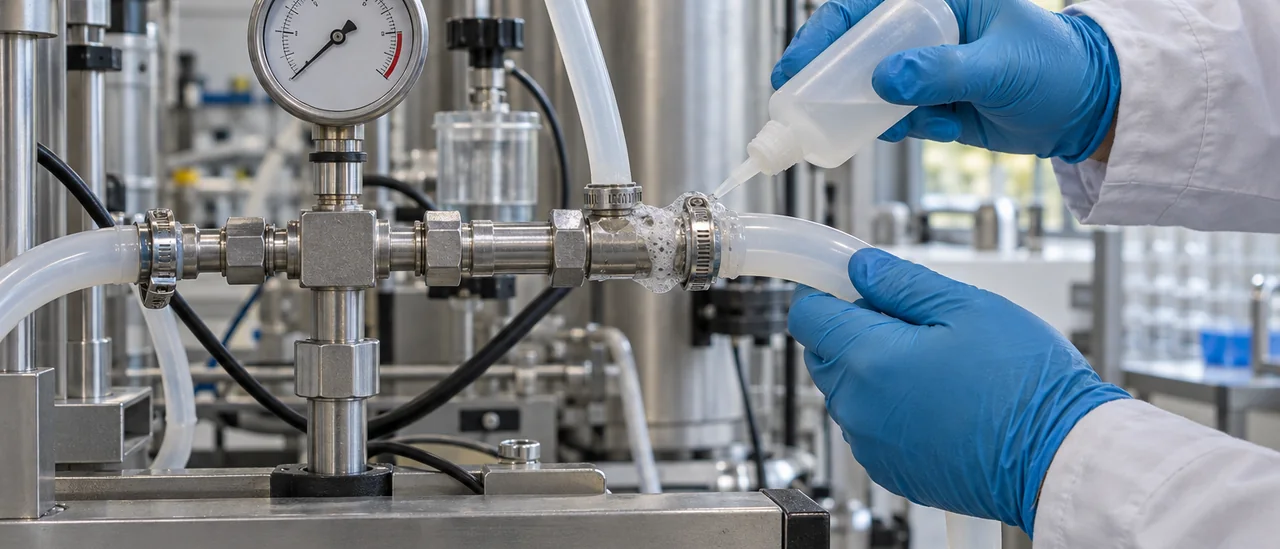 Проверка герметичности соединений газоотборной линии на утечки